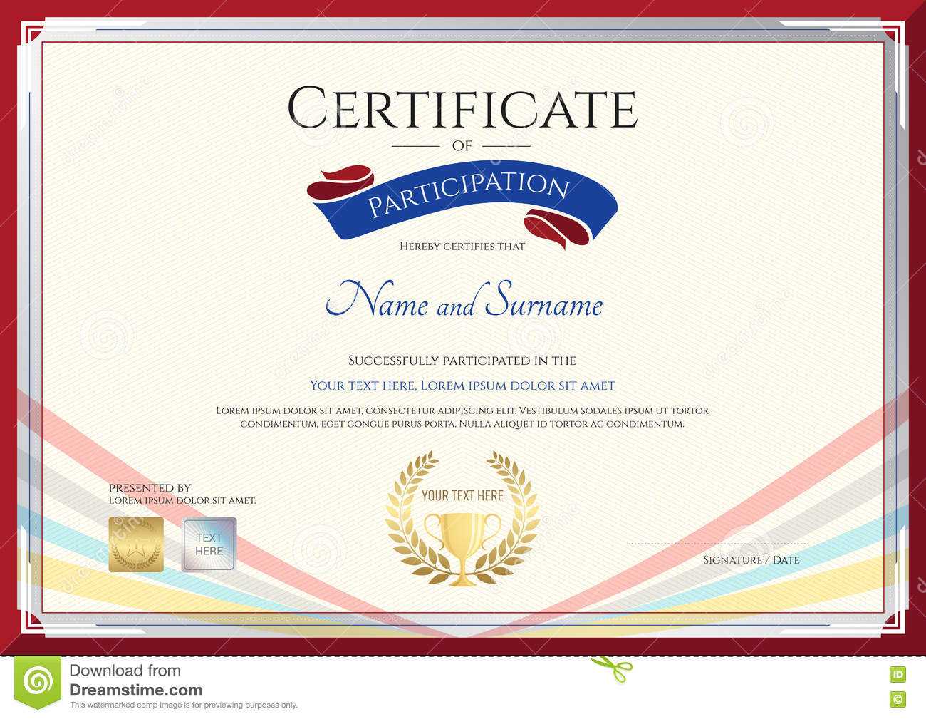 Certificate Template For Achievement, Appreciation Or Throughout International Conference Certificate Templates