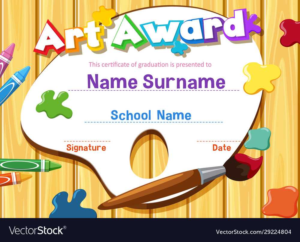 Certificate Template For Art Award With Within Free Art Certificate Templates