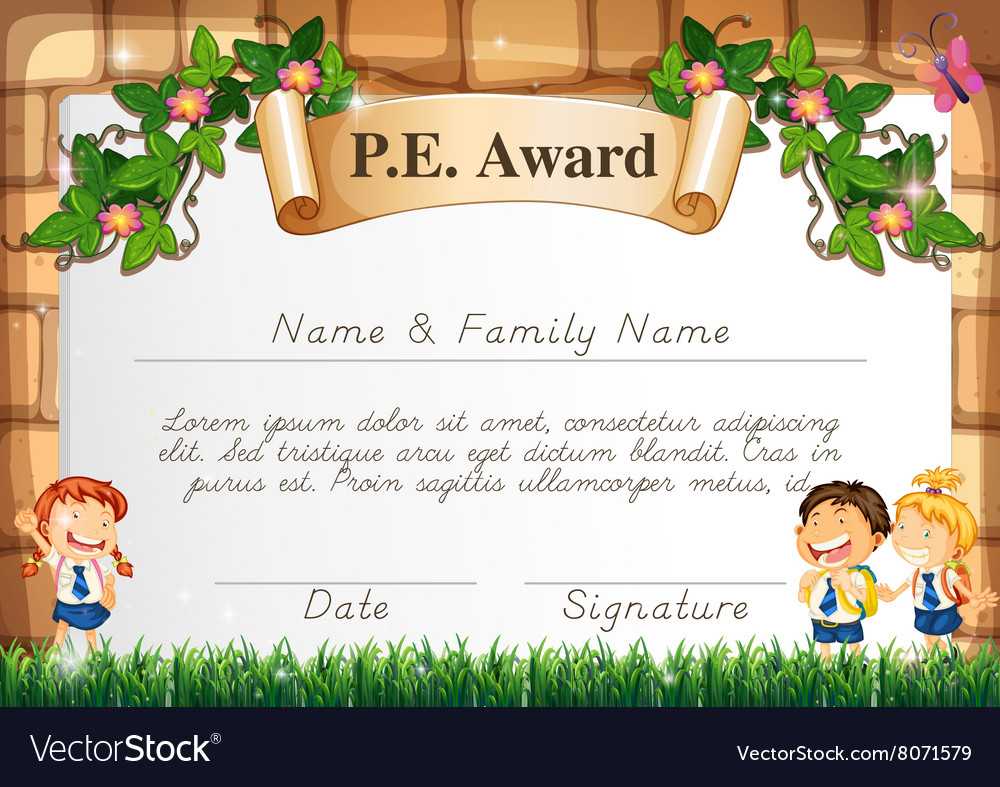 Certificate Template For Pe Award For Star Of The Week Certificate Template