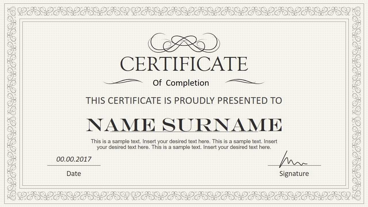 Certificate Template Powerpoint | Safebest.xyz In Powerpoint Award Certificate Template