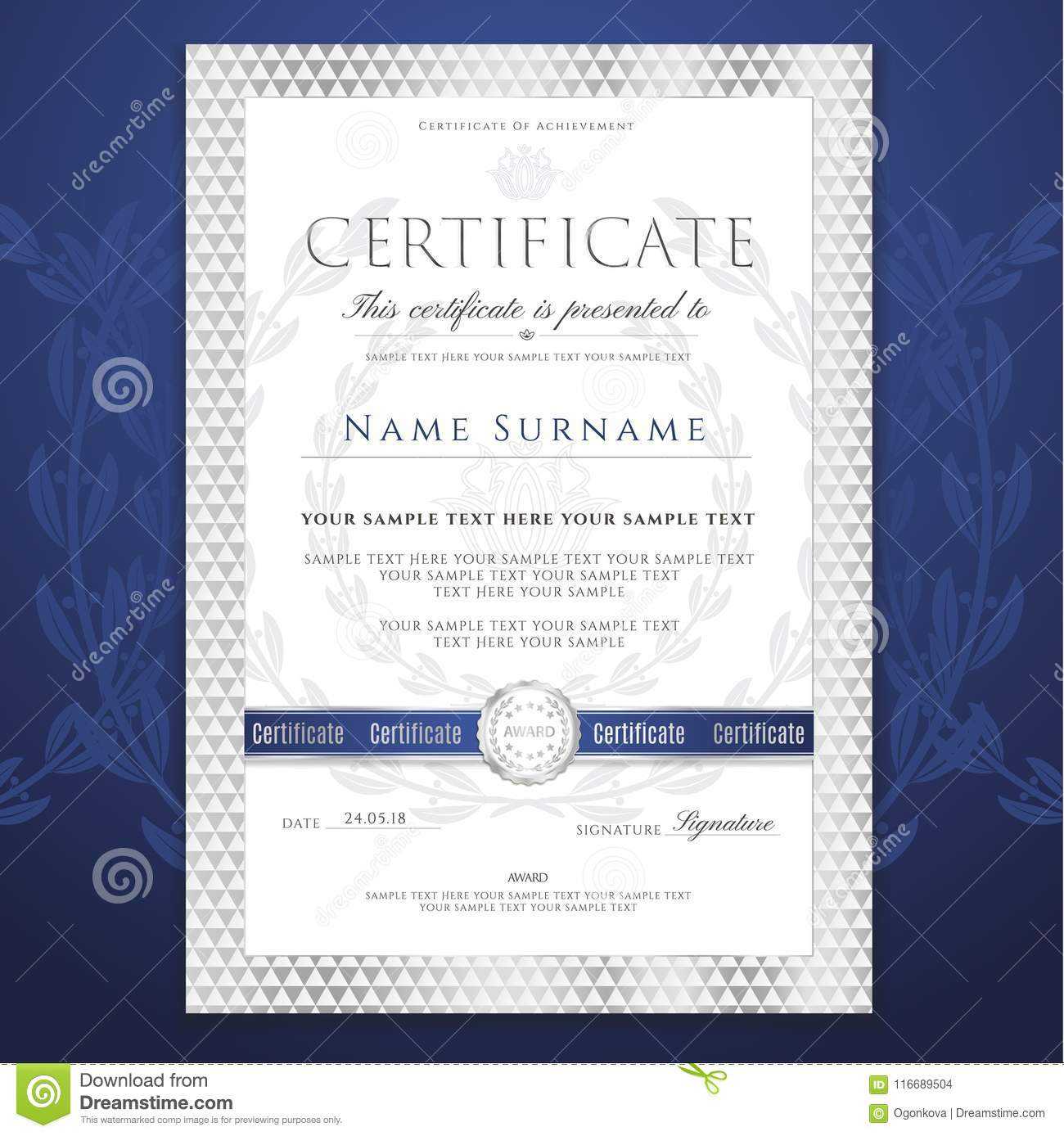 Certificate Template. Printable / Editable Design For Within Sample Award Certificates Templates