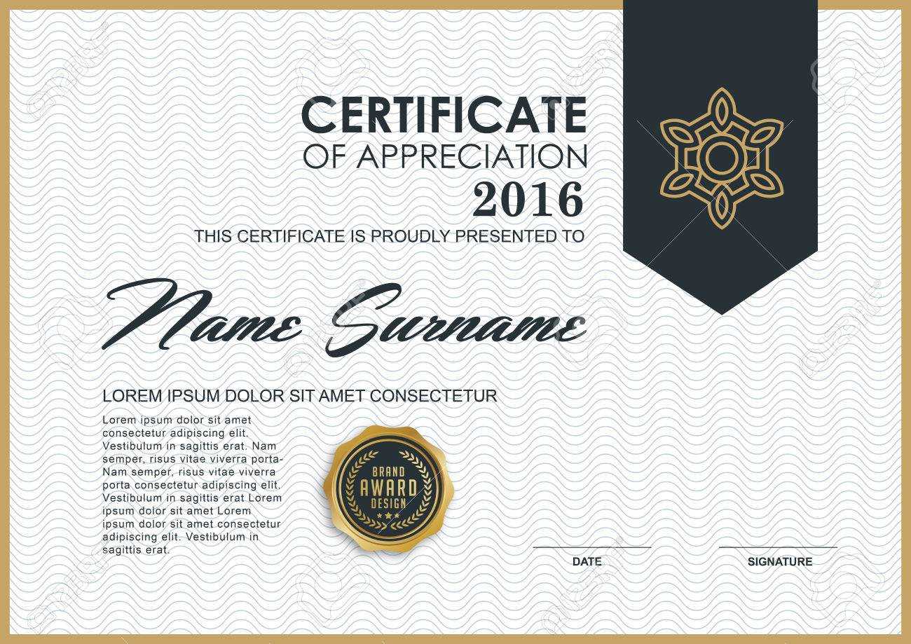 Certificate Template With Luxury And Modern Pattern,, Qualification.. Throughout Qualification Certificate Template