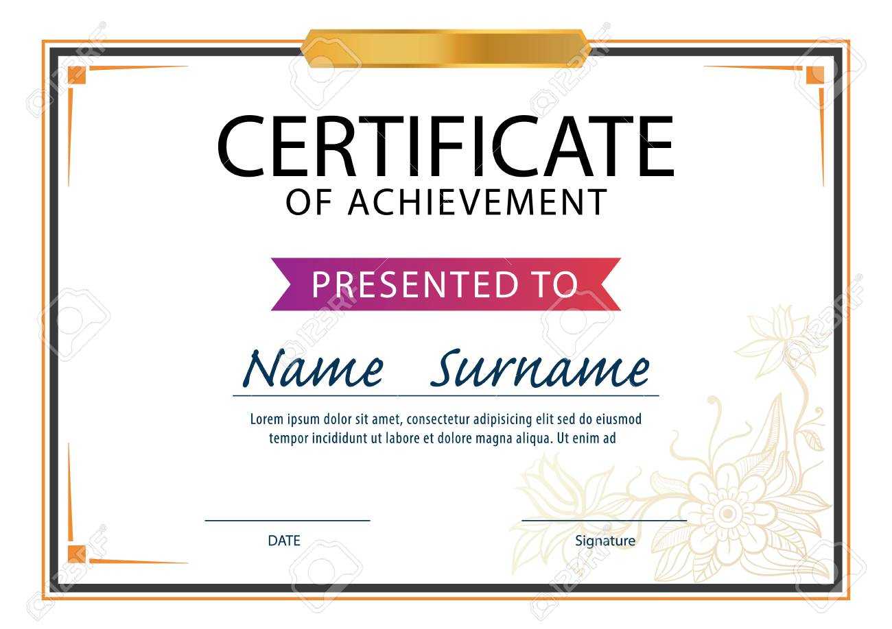 Certificate Template,diploma Layout,a4 Size ,vector Within Certificate Template Size