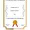 Certificate Templates within Free Printable Certificate Of Achievement Template