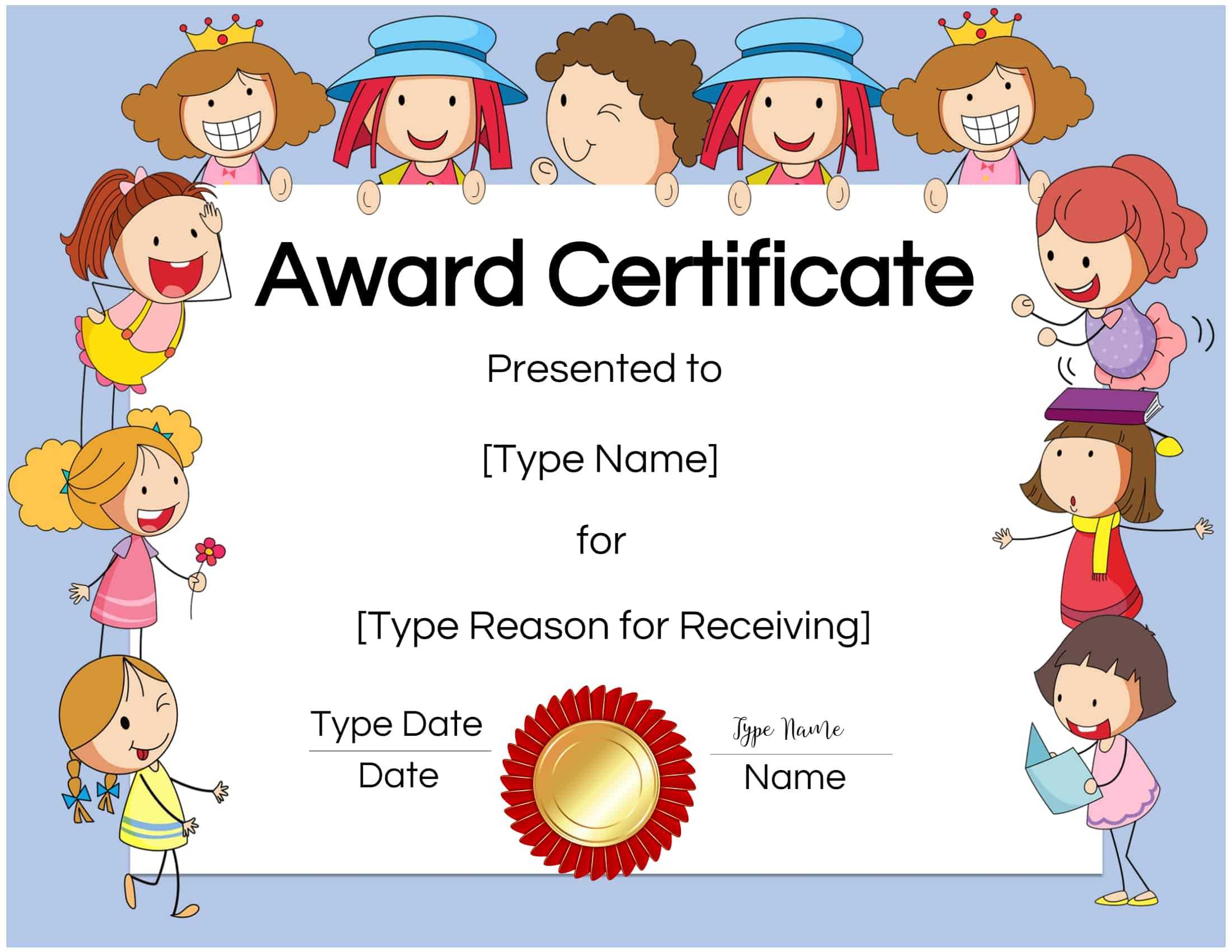 Certificates For Kids For Children's Certificate Template