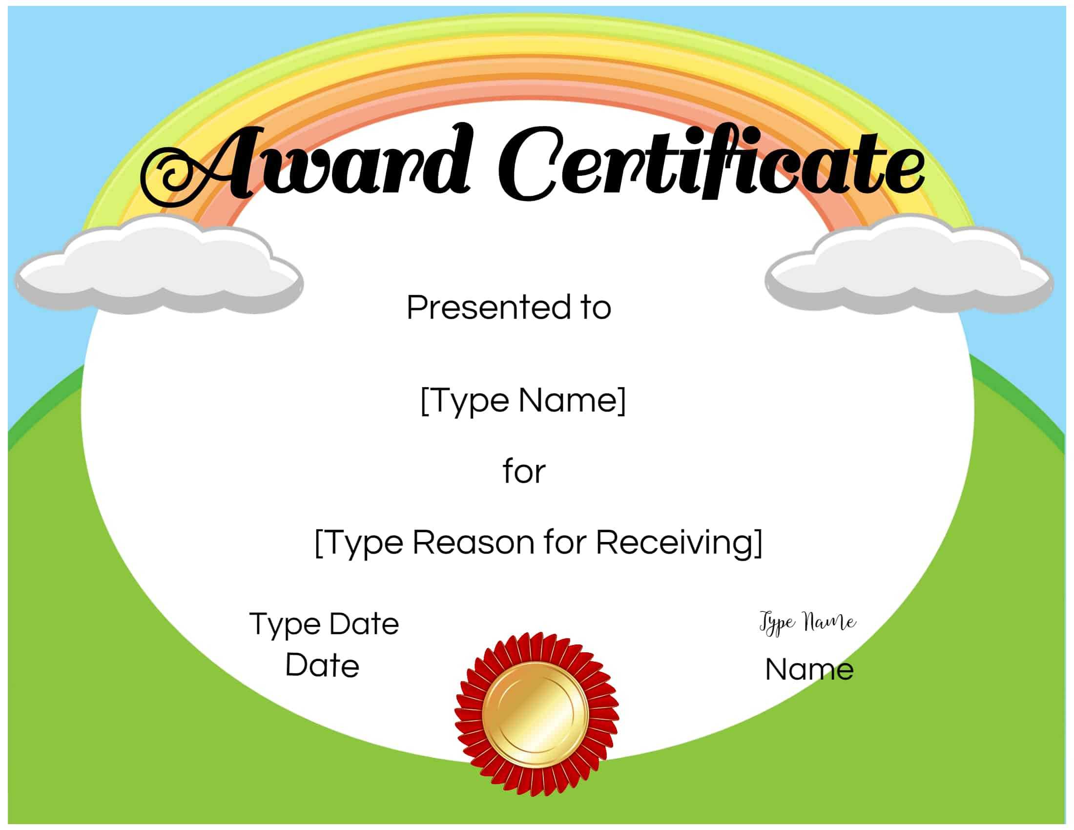 Certificates For Kids Inside Certificate Of Achievement Template For Kids