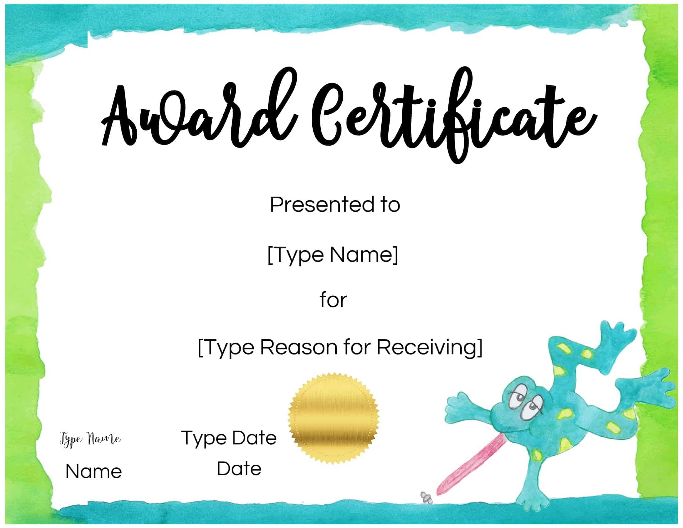 Certificates For Kids Throughout Free Printable Certificate Templates For Kids