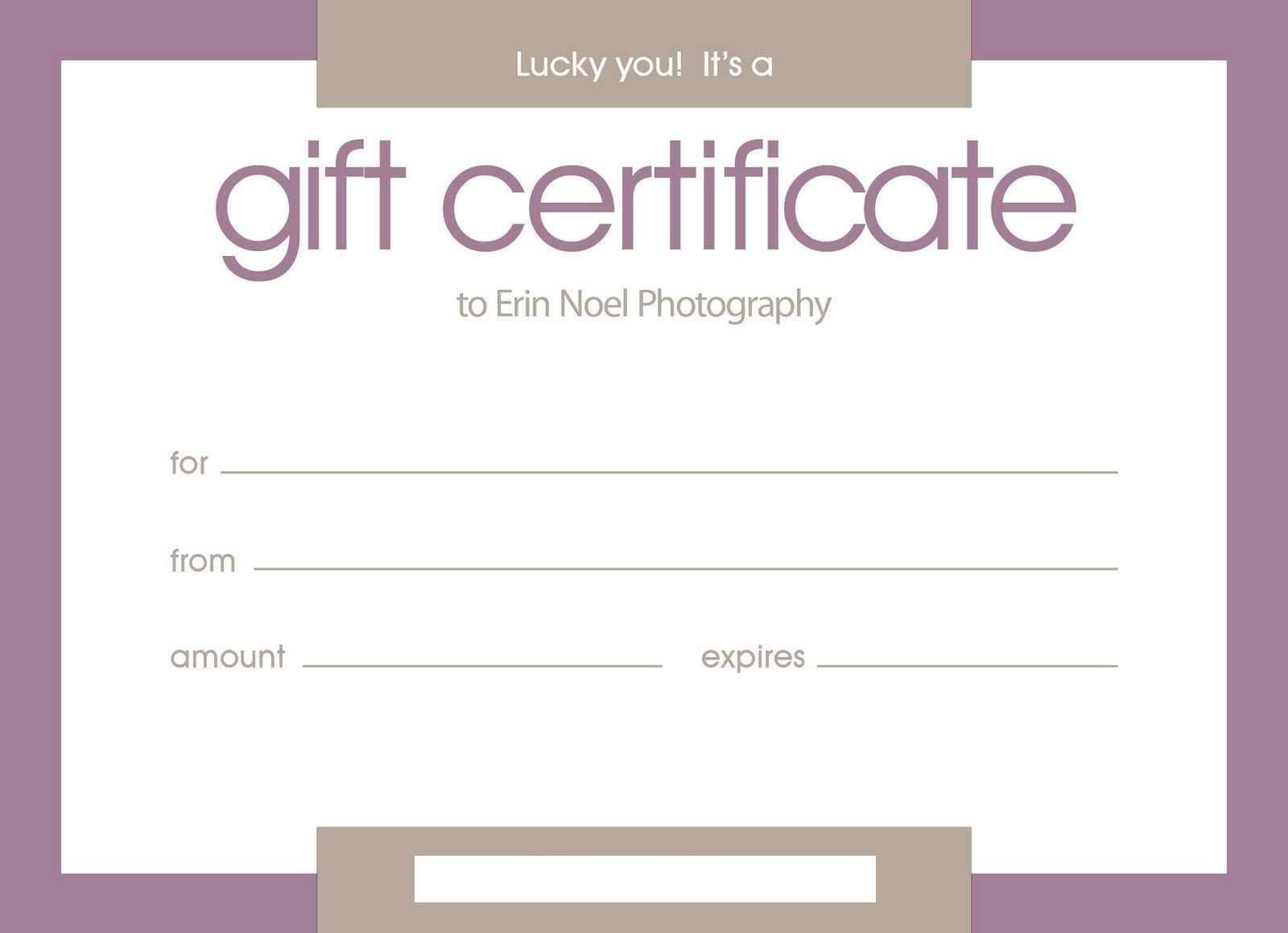 Certificates: Stylish Free Customizable Gift Certificate With Certificate Template For Pages