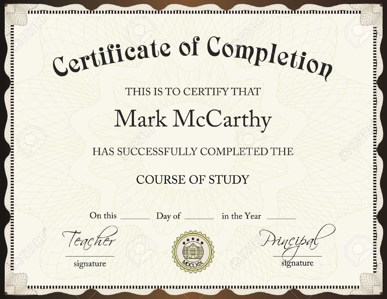 Certification Of Completion Sample – Karati.ald2014 Throughout Certificate Of Completion Word Template
