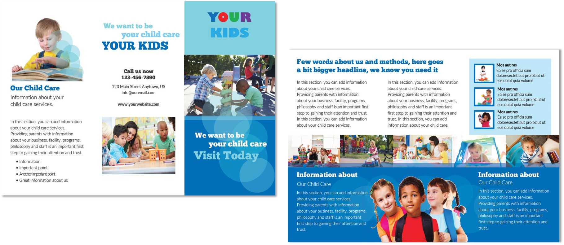 Child Care Brochure Template 4 Pertaining To Daycare Brochure Template
