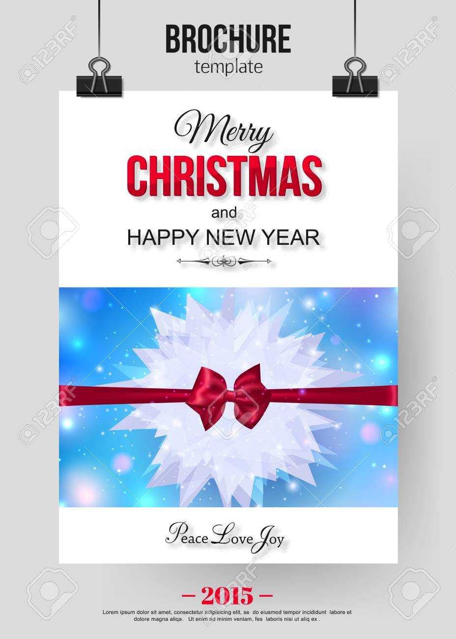 Christmas Brochure Template. Abstract Typographical Flyer Design.. Within Christmas Brochure Templates Free