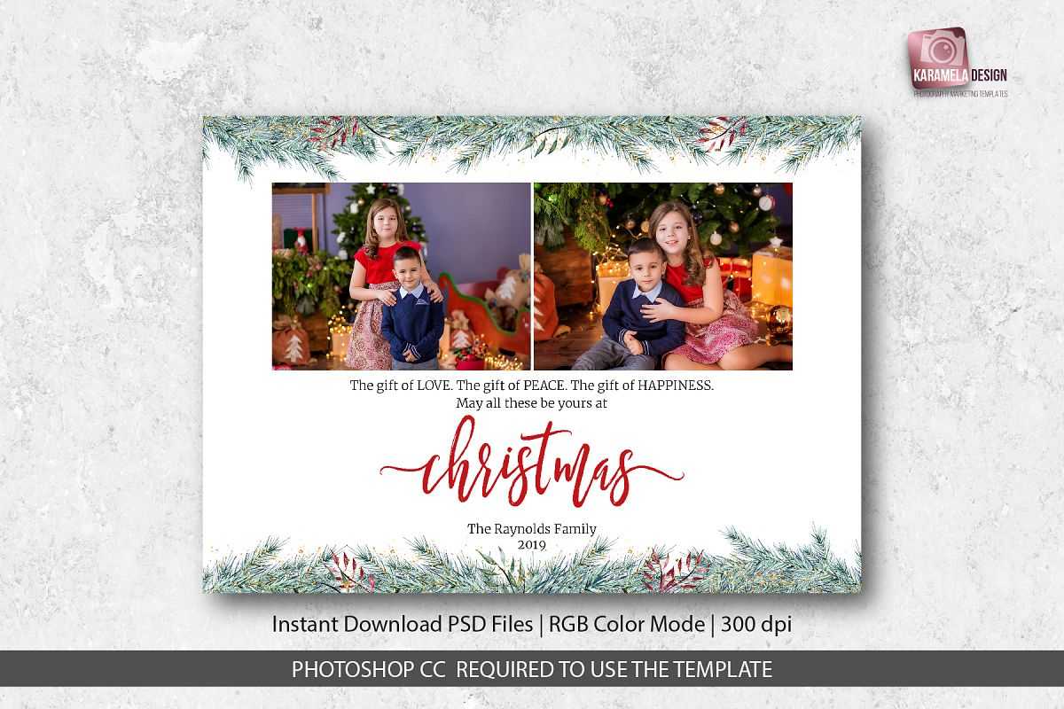 Christmas Card Template For Photographers With Holiday Card Templates For Photographers