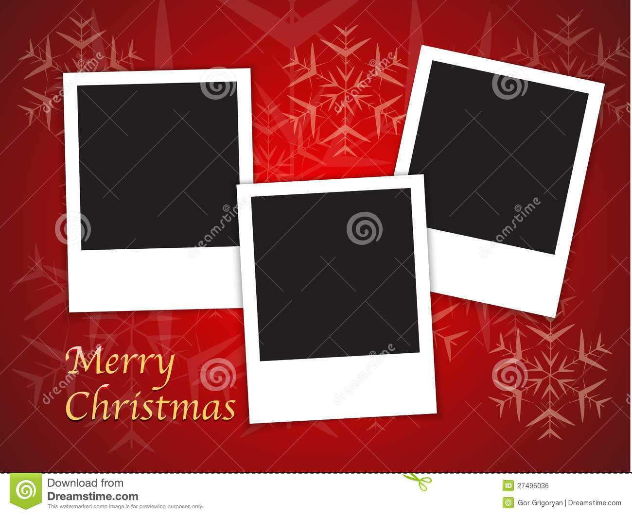 Christmas Card Templates With Blank Photo Frames Stock Inside Free Christmas Card Templates For Photographers