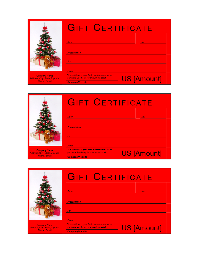 Christmas Gift Certificate Template | Templates At Regarding Free Christmas Gift Certificate Templates