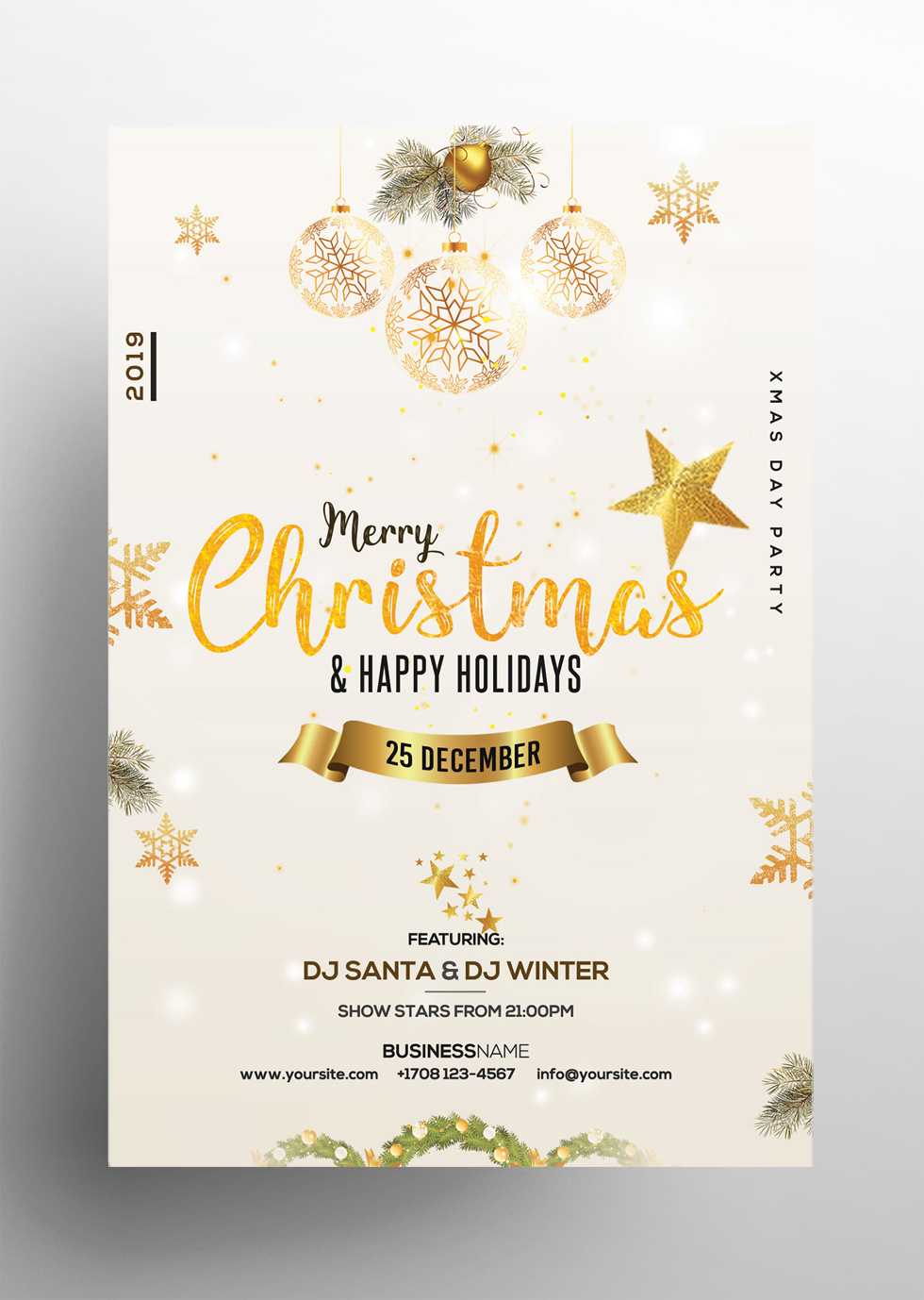 Christmas & Holiday – Free Invitation & Flyer Psd Template Regarding Christmas Brochure Templates Free