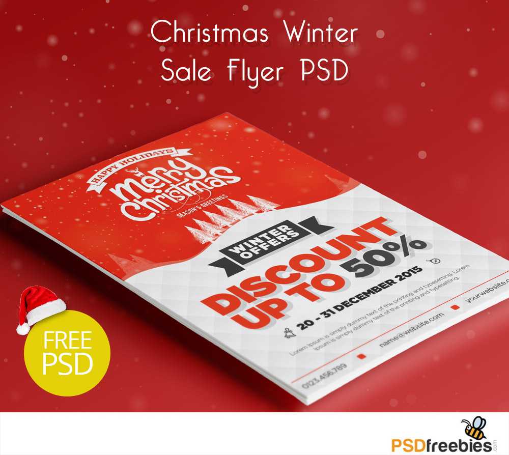Christmas Winter Sale Flyer Psd Freebie | Psdfreebies Inside Christmas Brochure Templates Free