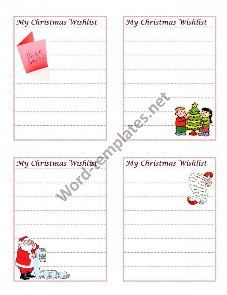 Christmas Wish List Archives – Free Ms Word Templates For Christmas Card List Template