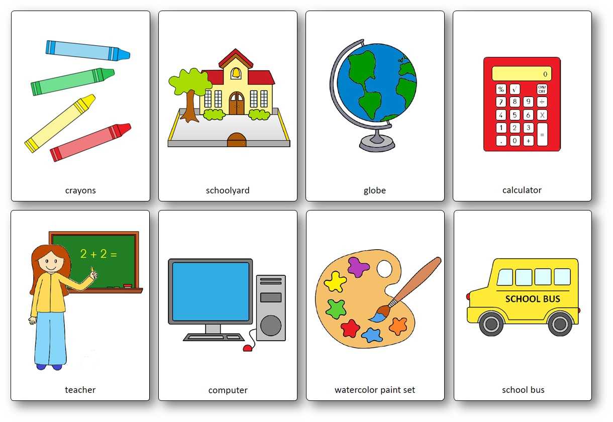 Classroom Objects Flashcards – Free Printable Flashcards With Free Printable Flash Cards Template