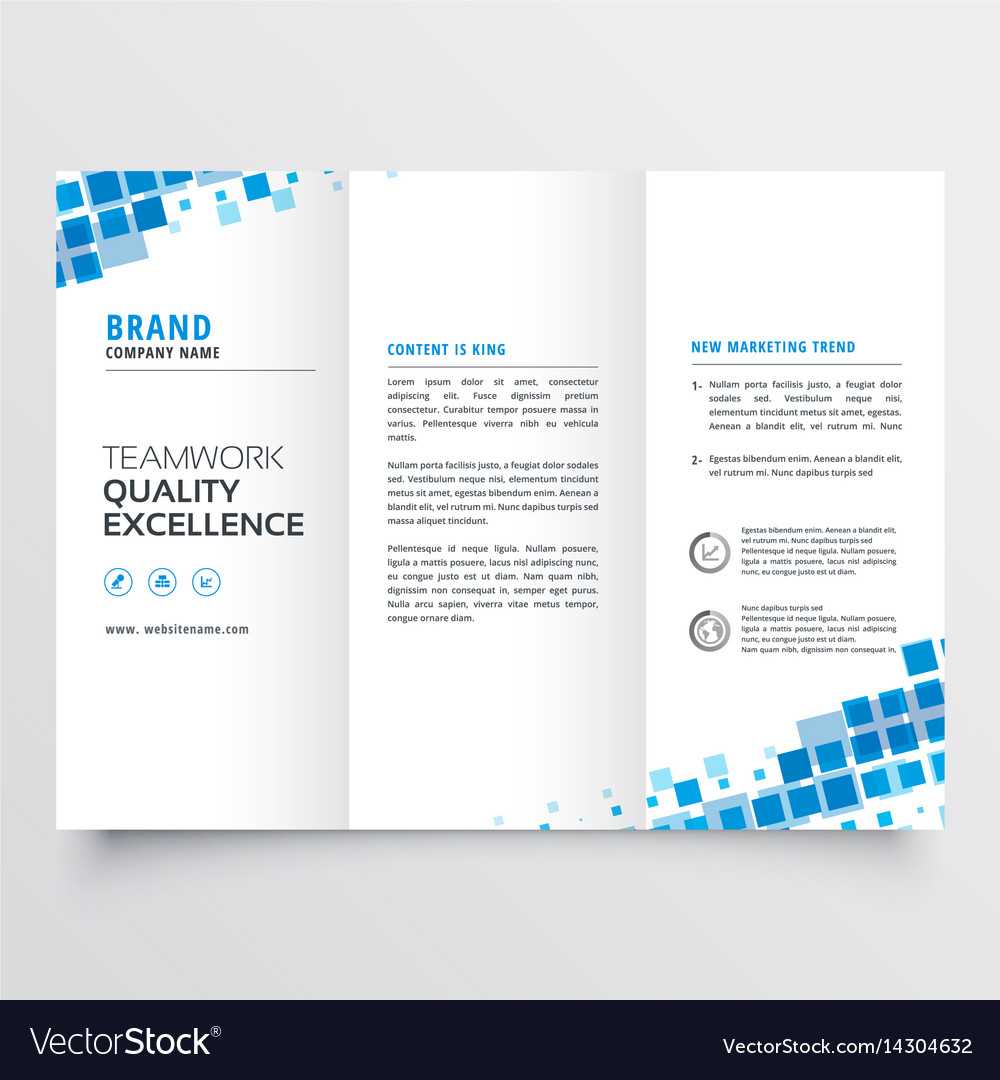 Clean Tri Fold Brochure Template Design With Blue Intended For Tri Fold Brochure Template Illustrator