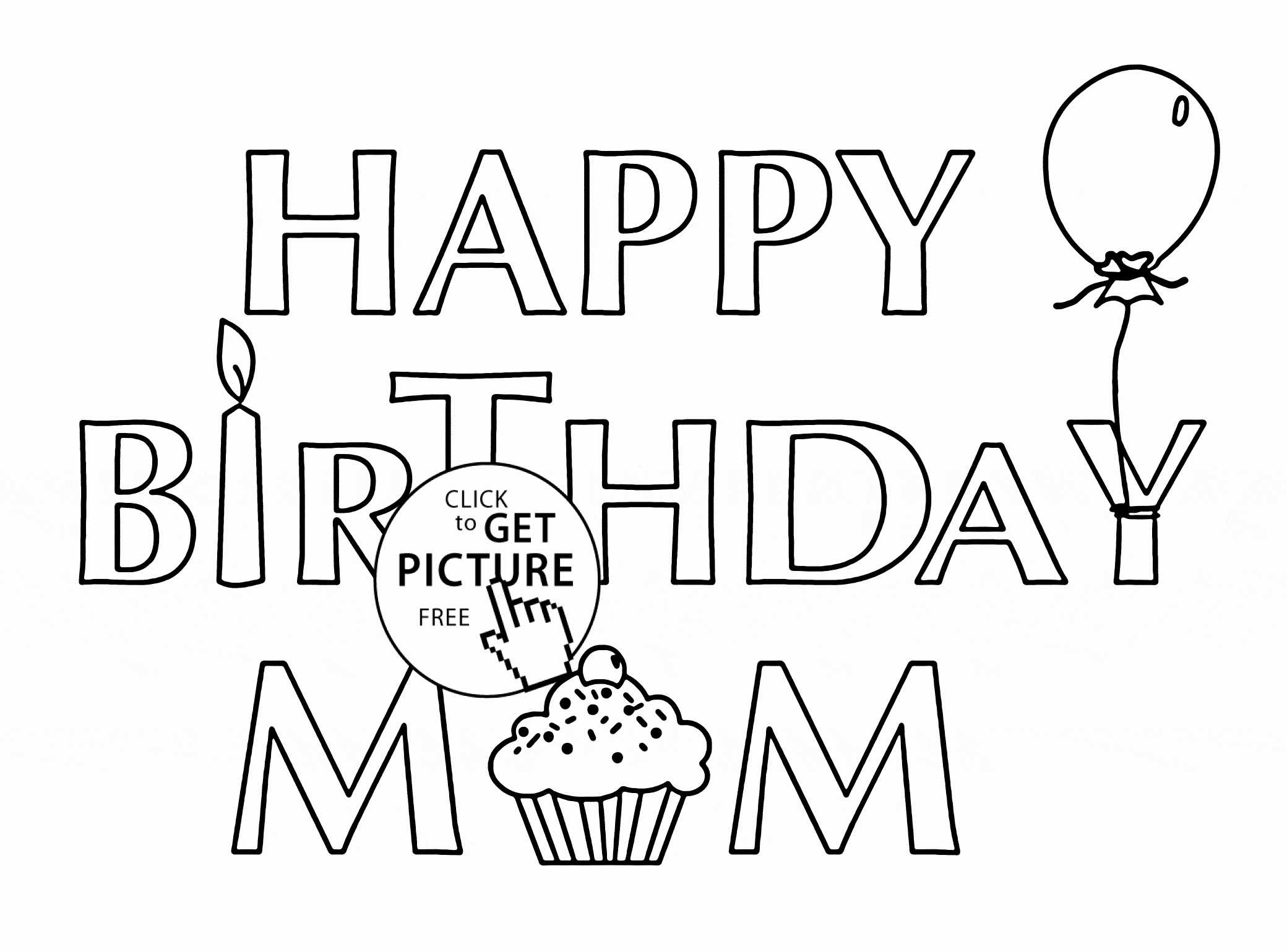 Coloring : Free Birthday Card For Grandma Printable Coloring Throughout Mom Birthday Card Template