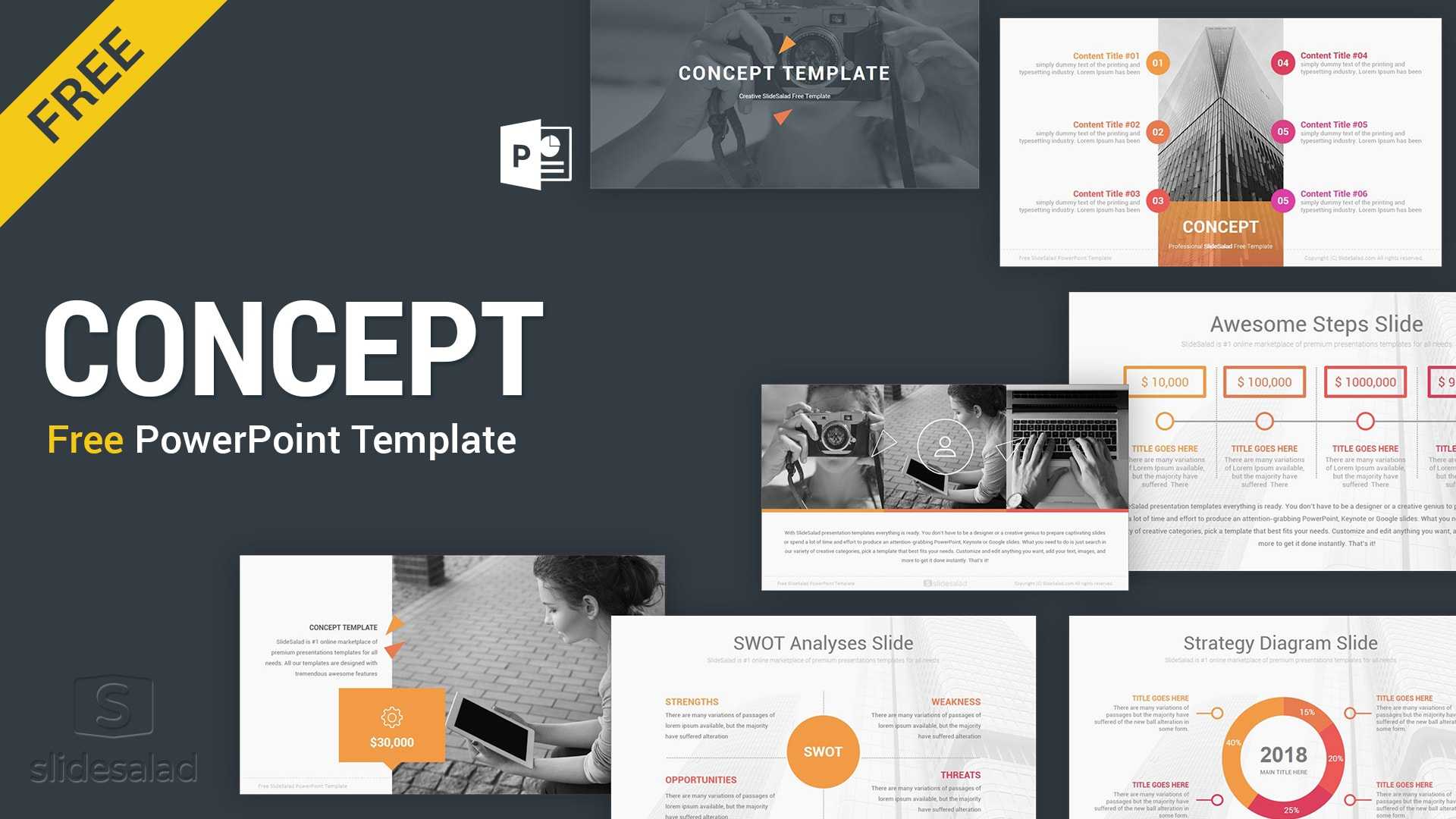 Concept Free Powerpoint Presentation Template – Free For Powerpoint Sample Templates Free Download