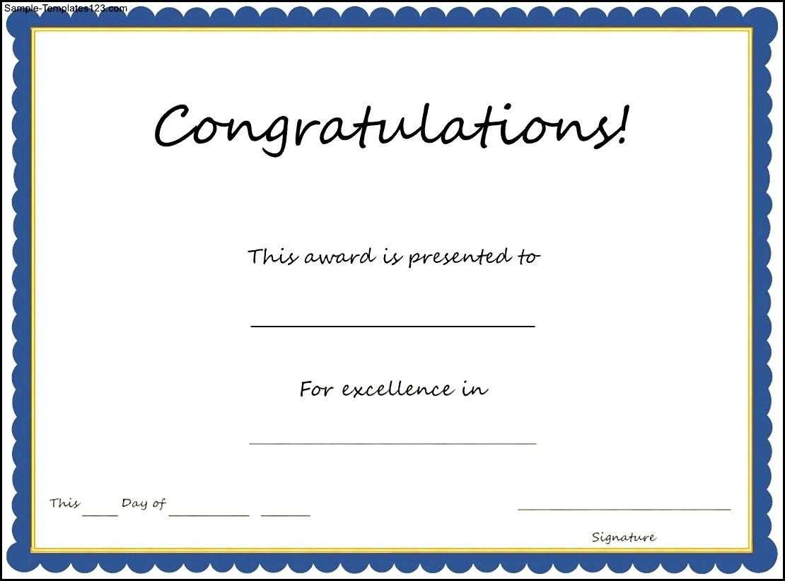 Congratulation Certificate Templates - Karan.ald2014 Regarding Congratulations Certificate Word Template