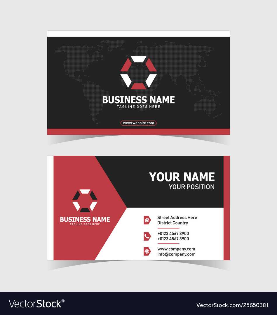 Corporate Double Sided Business Card Template Inside Double Sided Business Card Template Illustrator