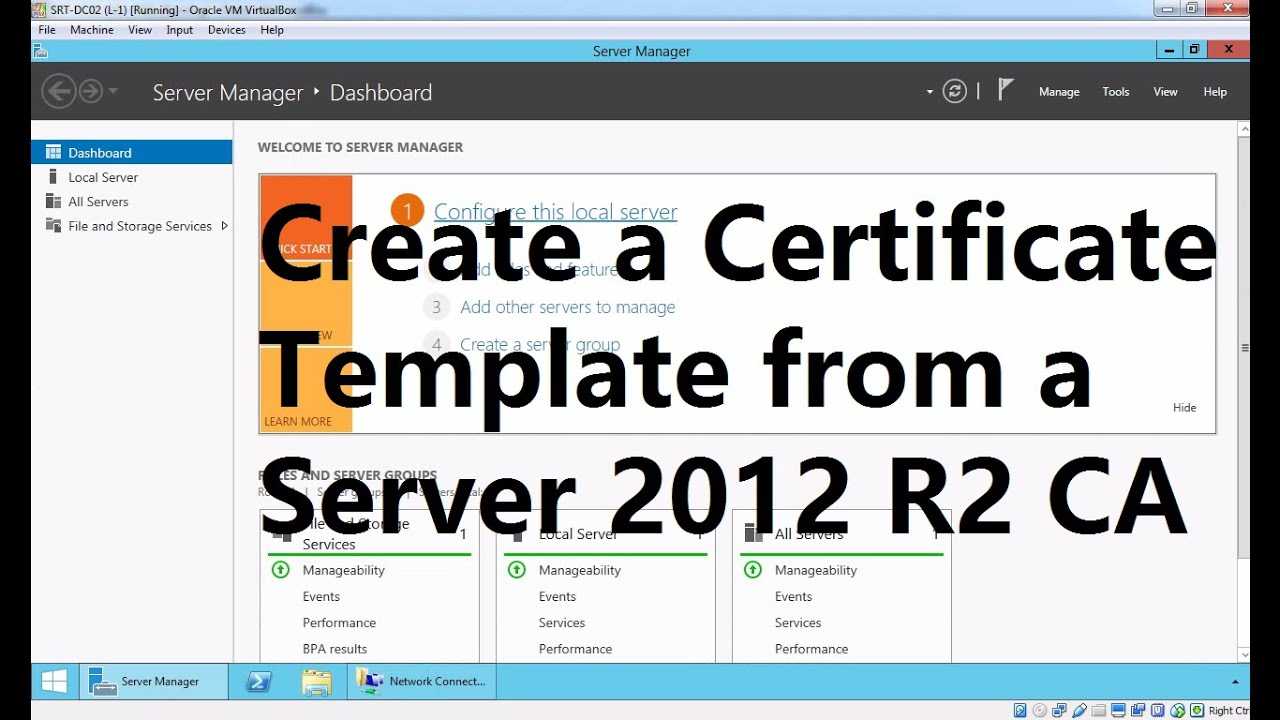 Create A Certificate Template From A Server 2012 R2 Certificate Authority Within Active Directory Certificate Templates