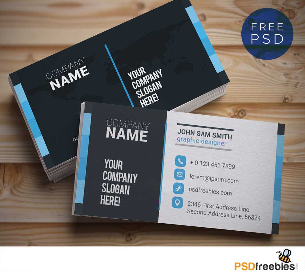 Creative And Clean Business Card Template Psd | Psdfreebies In Front And Back Business Card Template Word