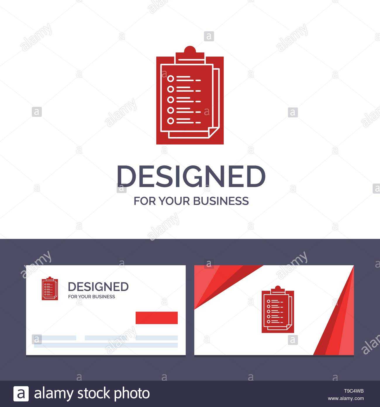 Creative Business Card And Logo Template Notepad, Report Inside Result Card Template