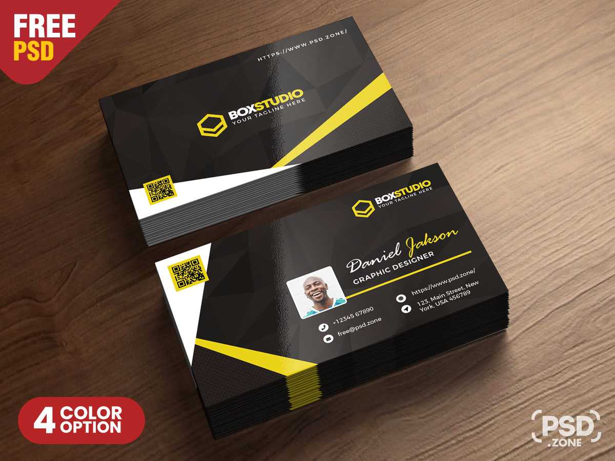 Creative Business Card Template Psd – Psd Zone Pertaining To Psd Name Card Template