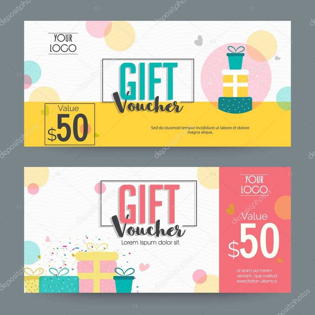 Creative Gift Voucher Template Design. — Stock Vector In Movie Gift Certificate Template