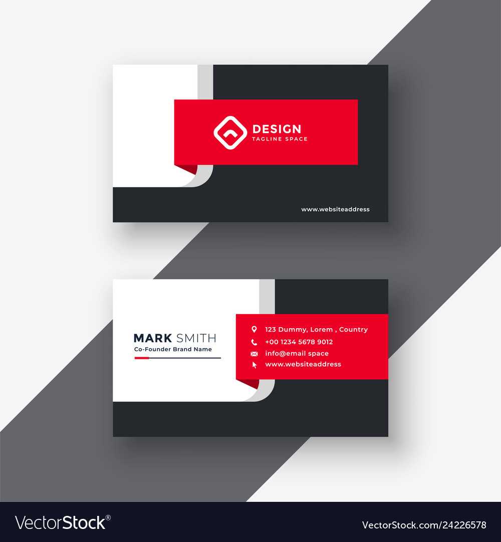 Creative Red Professional Business Card Template Inside Professional Name Card Template