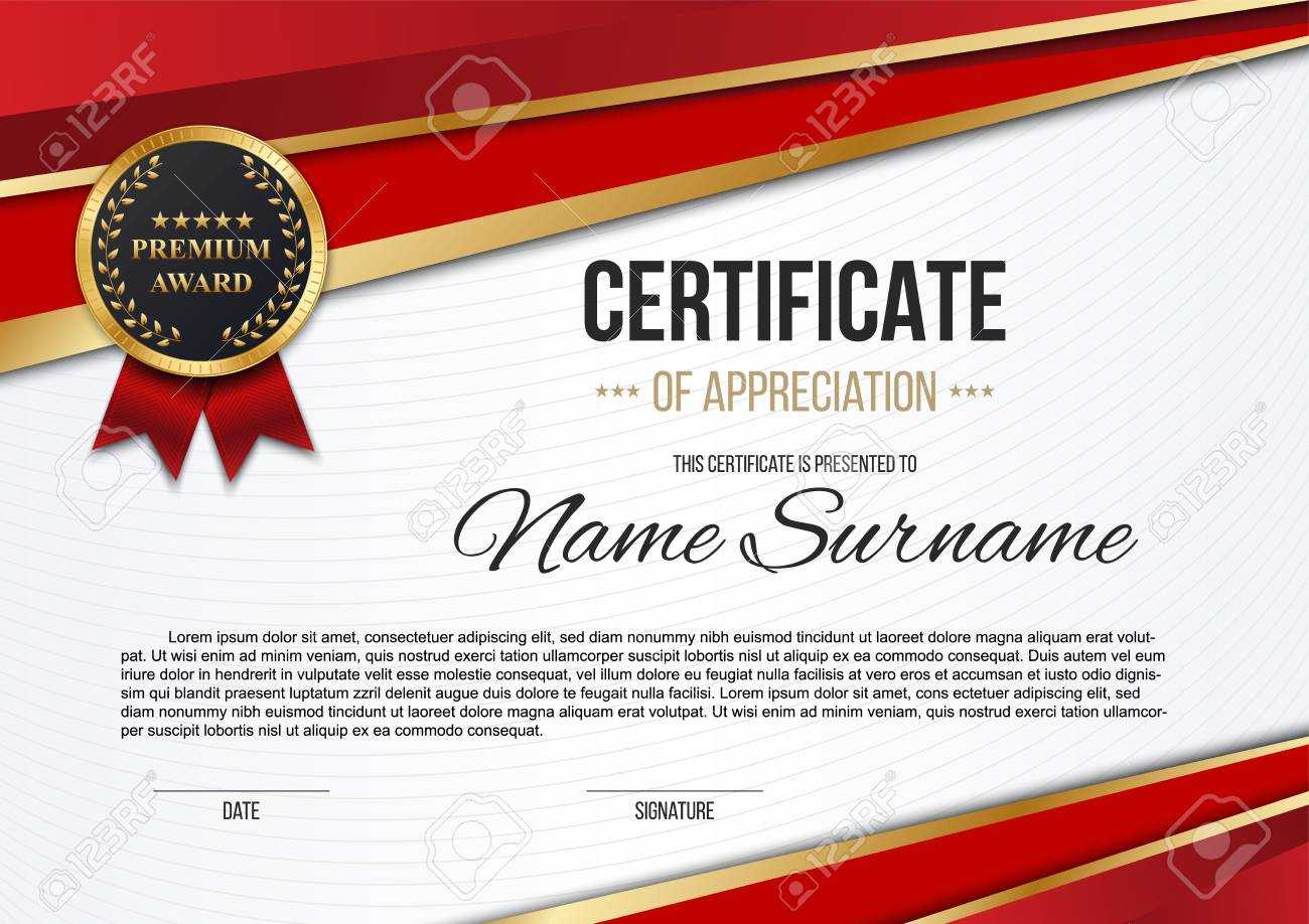 Creative Vector Illustration Of Stylish Certificate Template.. Inside Mock Certificate Template