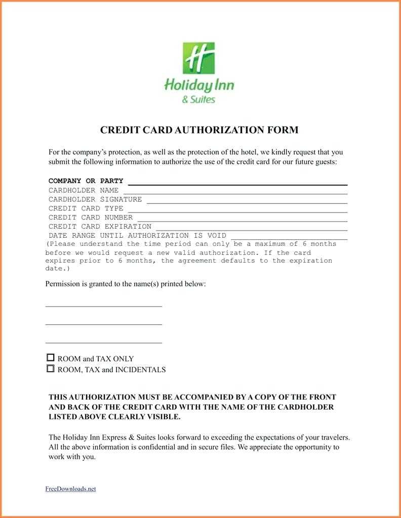 Credit Card Authorization Form Template Slip Sales Receipt Within Hotel Credit Card Authorization Form Template