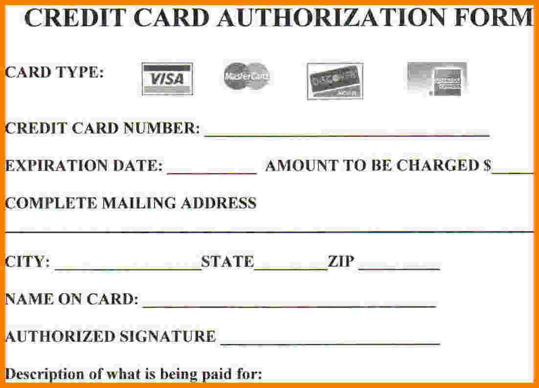 Credit Card Form Authorization Template | Professional With Regard To Credit Card Authorization Form Template Word
