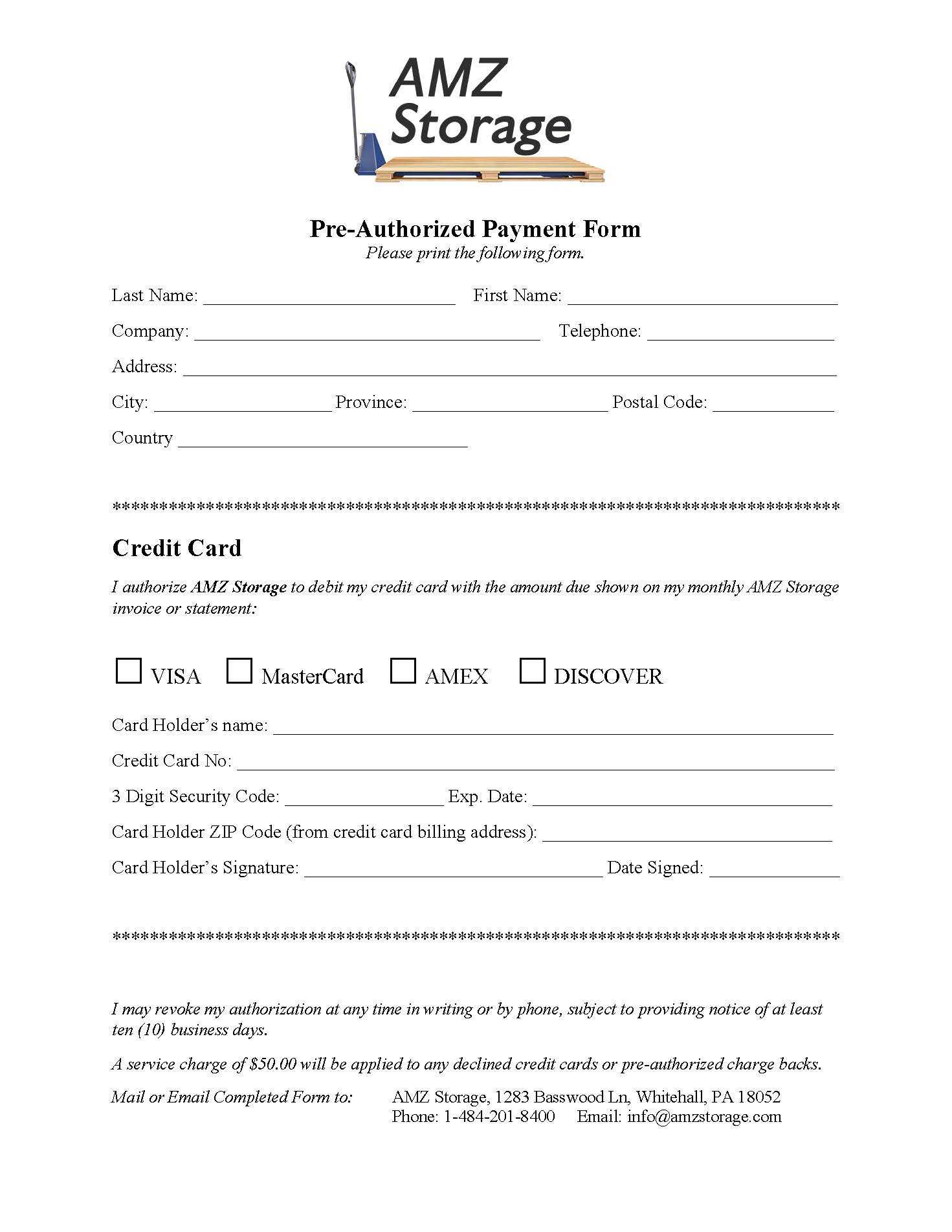 Credit Card Pre Authorized Payment Form Pertaining To Credit Card Payment Form Template Pdf