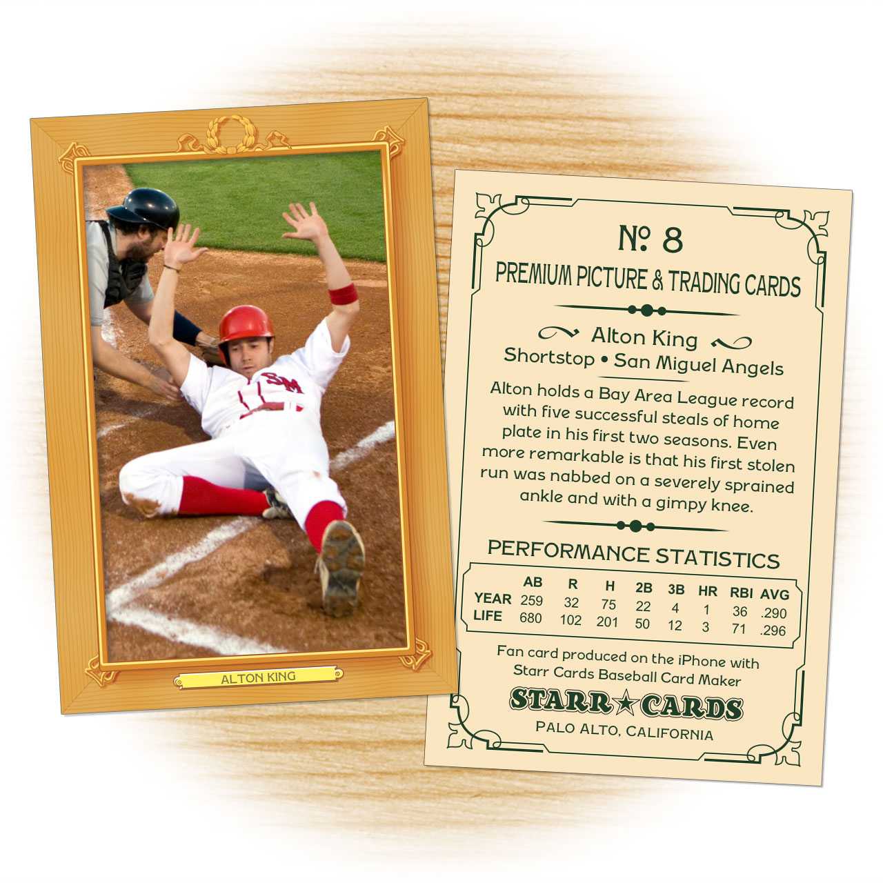 Custom Baseball Cards - Vintage 11™ Series Starr Cards pertaining to Custom Baseball Cards Template