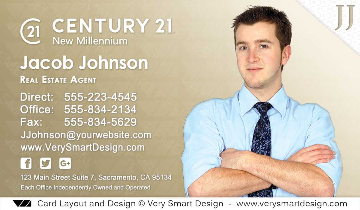 Custom Century 21 Business Card Templates With New C21 Logo 7D With Regard To Real Estate Agent Business Card Template