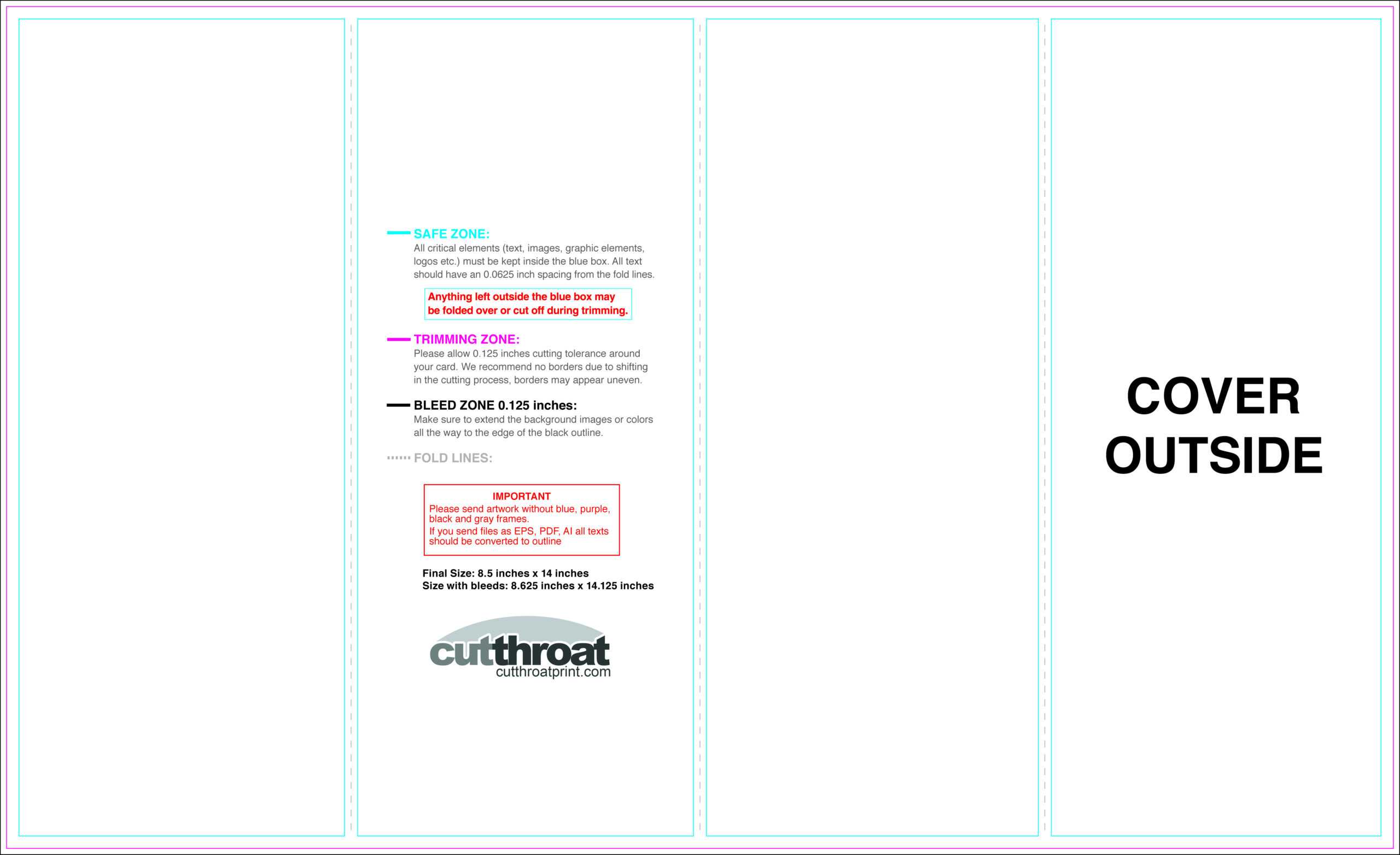 Cutthroat Printcustom Brochure Printing With Gate Fold Brochure Template