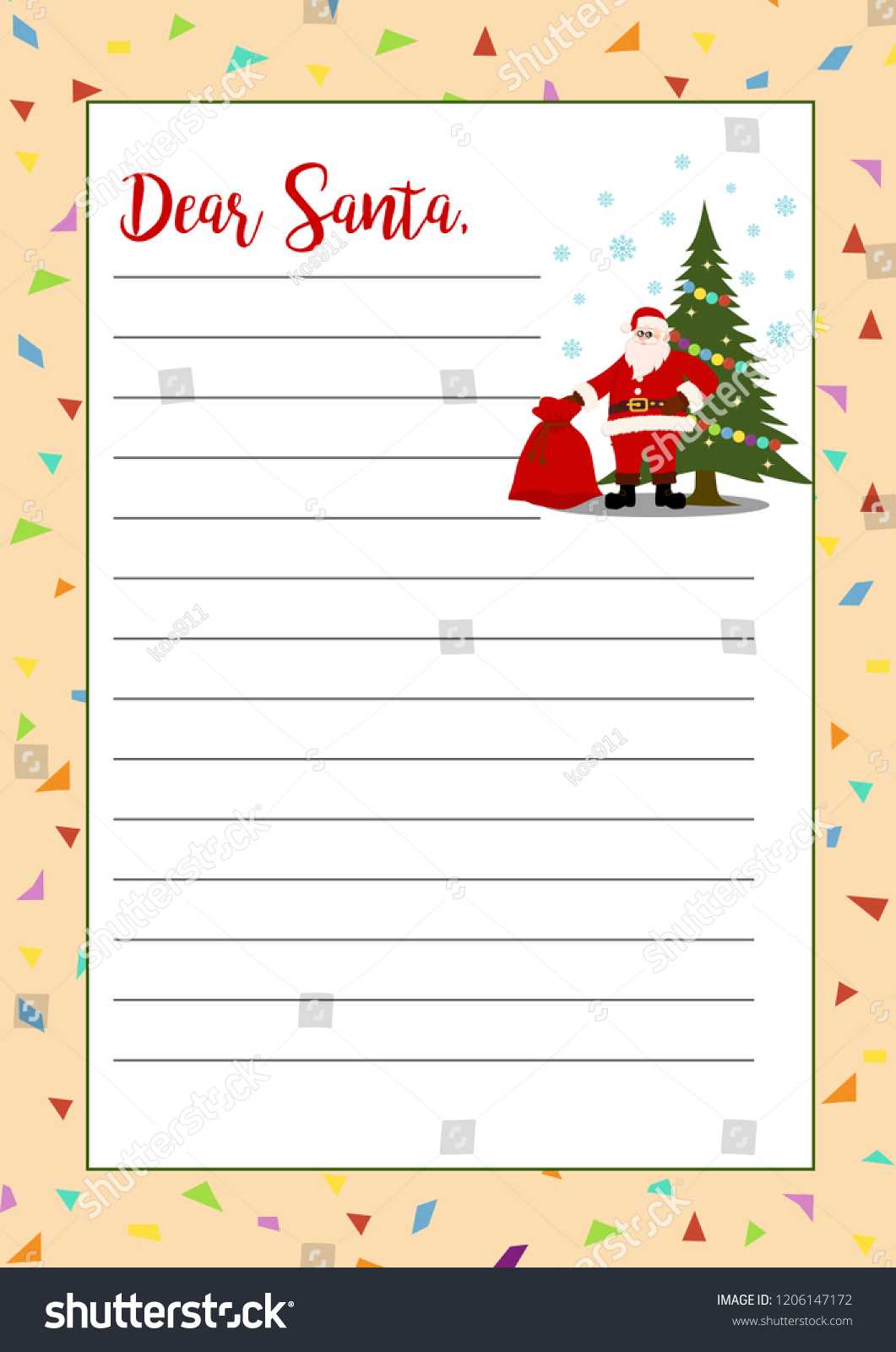 Стоковая Векторная Графика «Christmas Letter Santa Claus in Christmas Note Card Templates