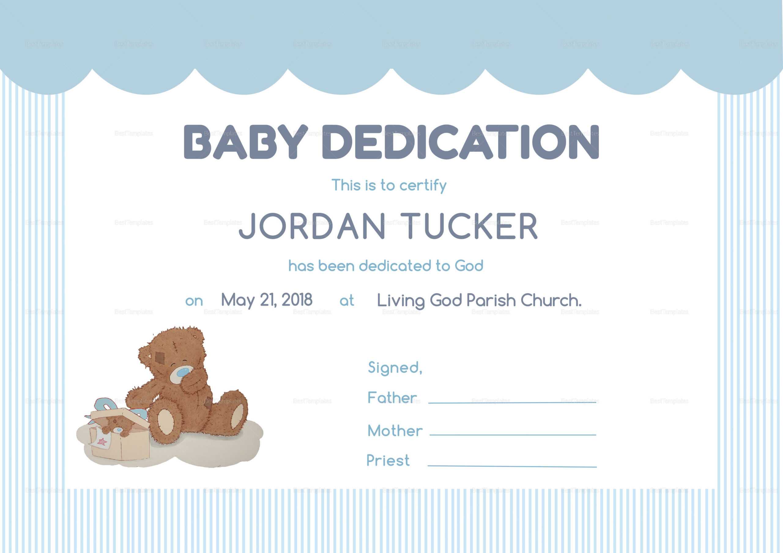 Dedication Certificates – Karan.ald2014 Regarding Baby Christening Certificate Template