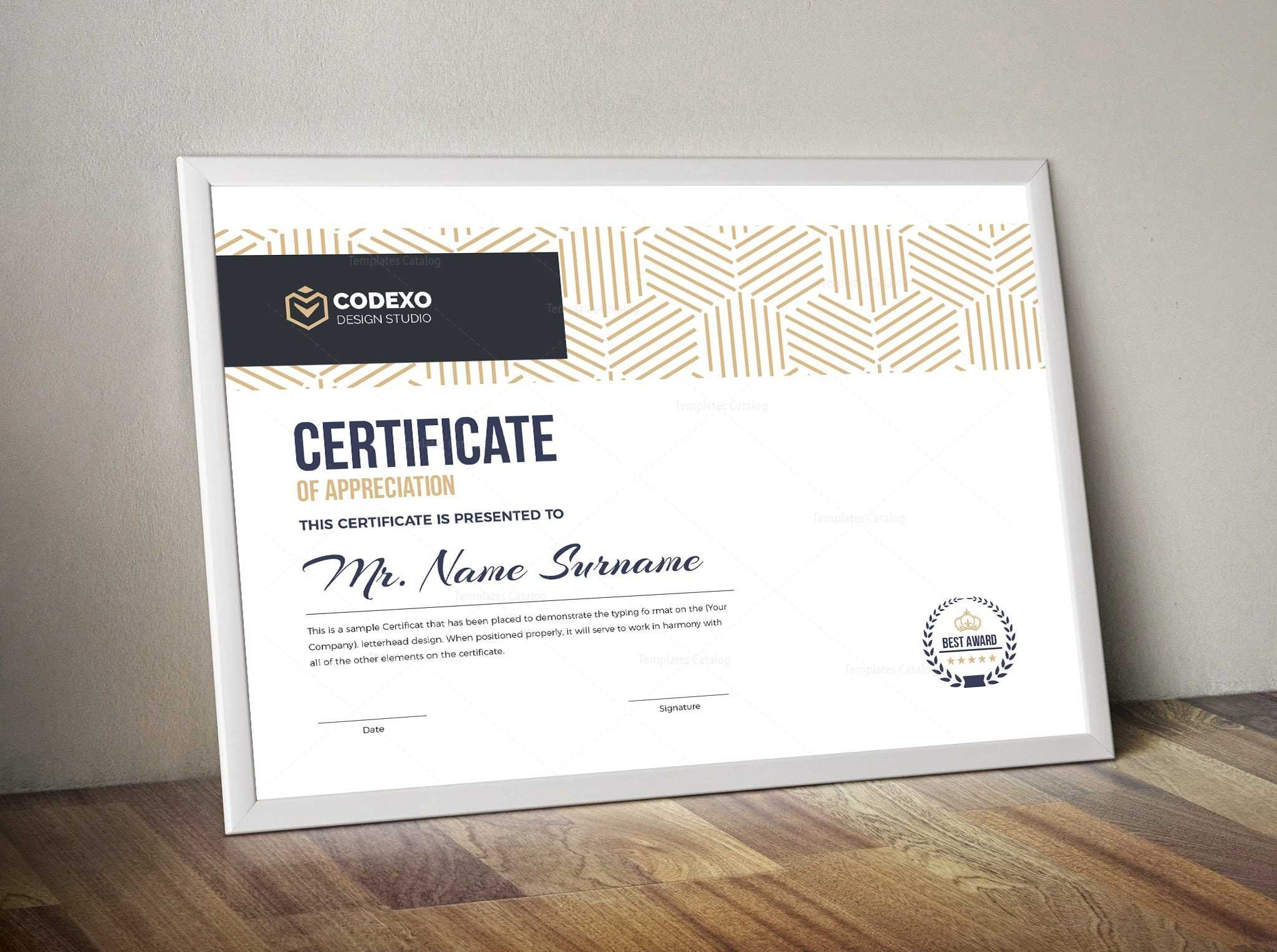 Demeter Professional Landscape Certificate Template 000844 Within Landscape Certificate Templates