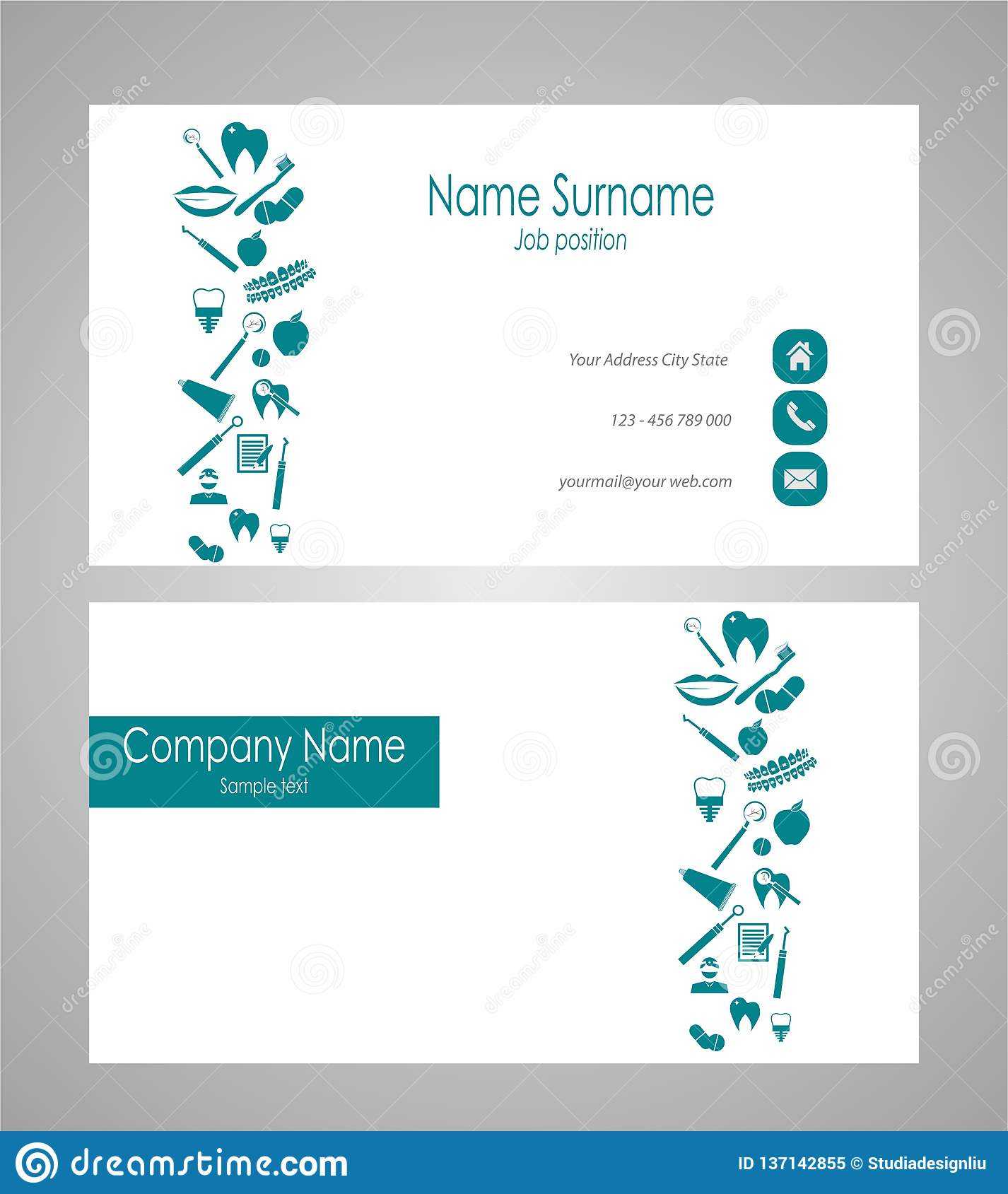 Dental Business Card Template With Different Stomotology Inside Medical Business Cards Templates Free