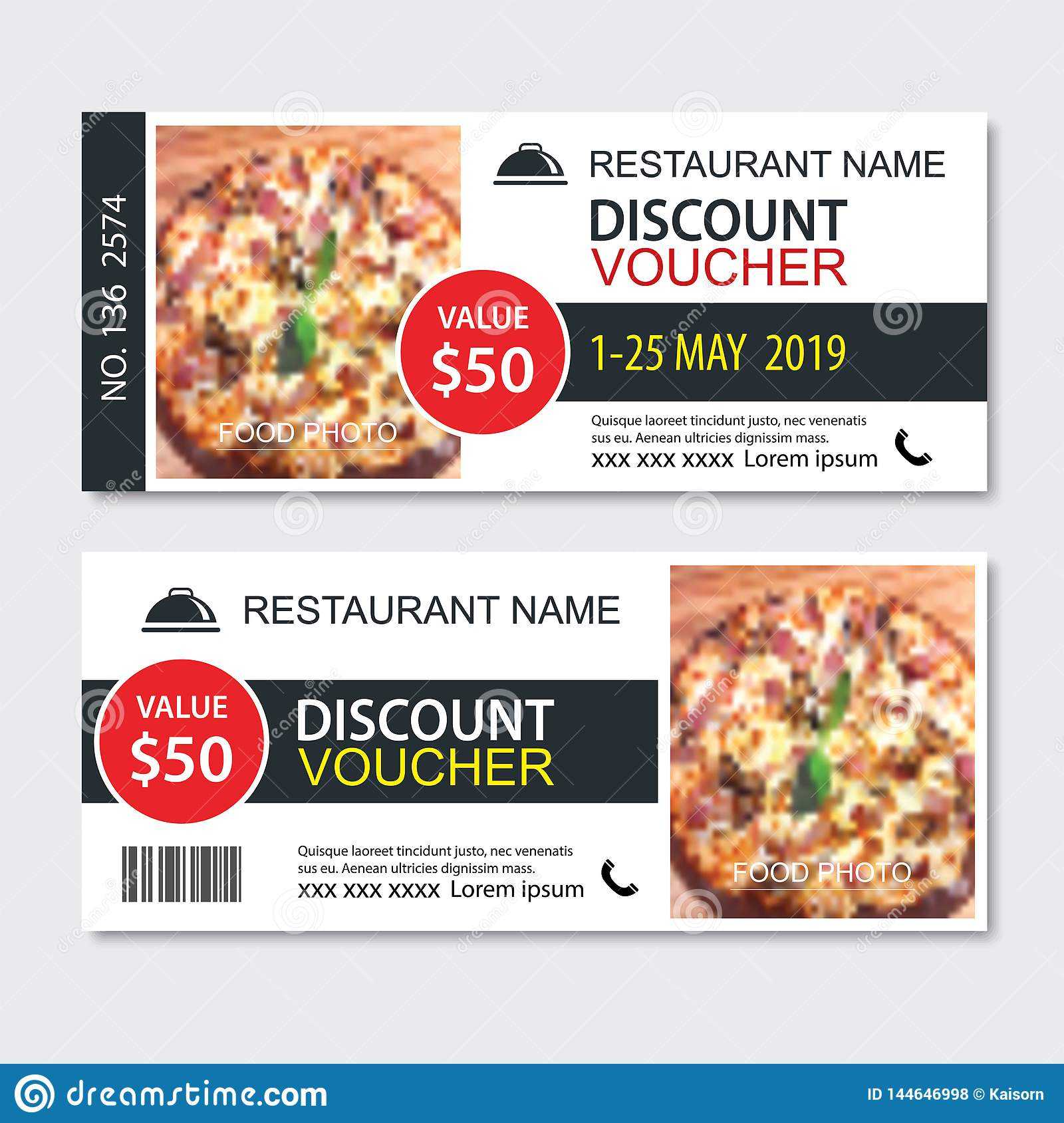 Discount Gift Voucher Fast Food Template Design. Pizza Set Pertaining To Pizza Gift Certificate Template