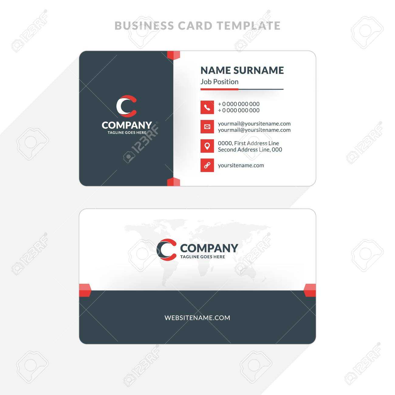 Double Sided Cards | Best Free Themes, Templates And Graphic Inside 2 Sided Business Card Template Word