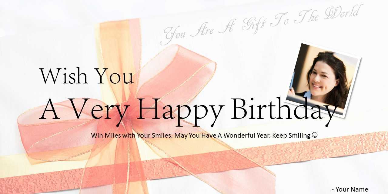 Download Free Happy Birthday Powerpoint Template Card With Greeting Card Template Powerpoint
