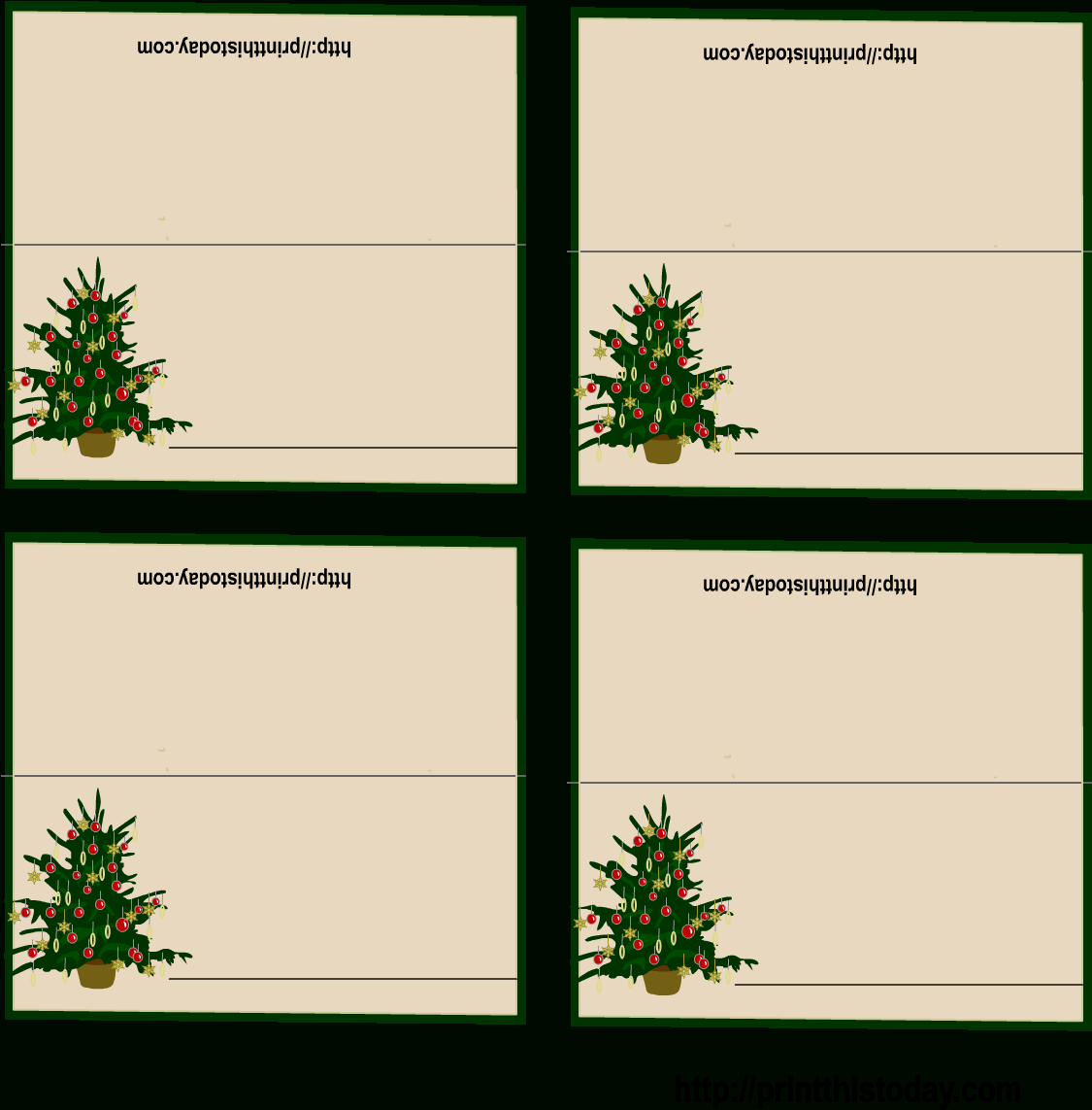 Download Free Printable Christmas Place Cards Regarding With Regard To Free Place Card Templates Download