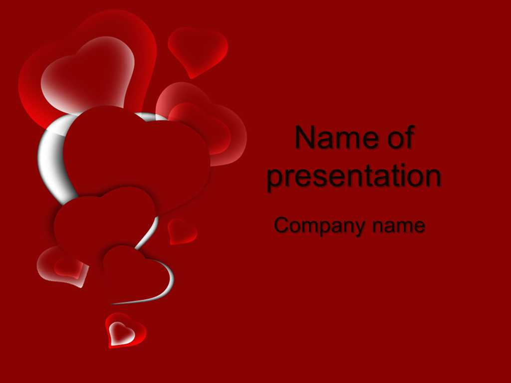 Download Free Red Heart Powerpoint Template For Your With Regard To Valentine Powerpoint Templates Free
