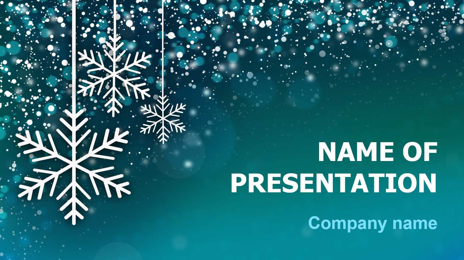 Download Free Snowing Snow Powerpoint Theme For Presentation for Snow Powerpoint Template